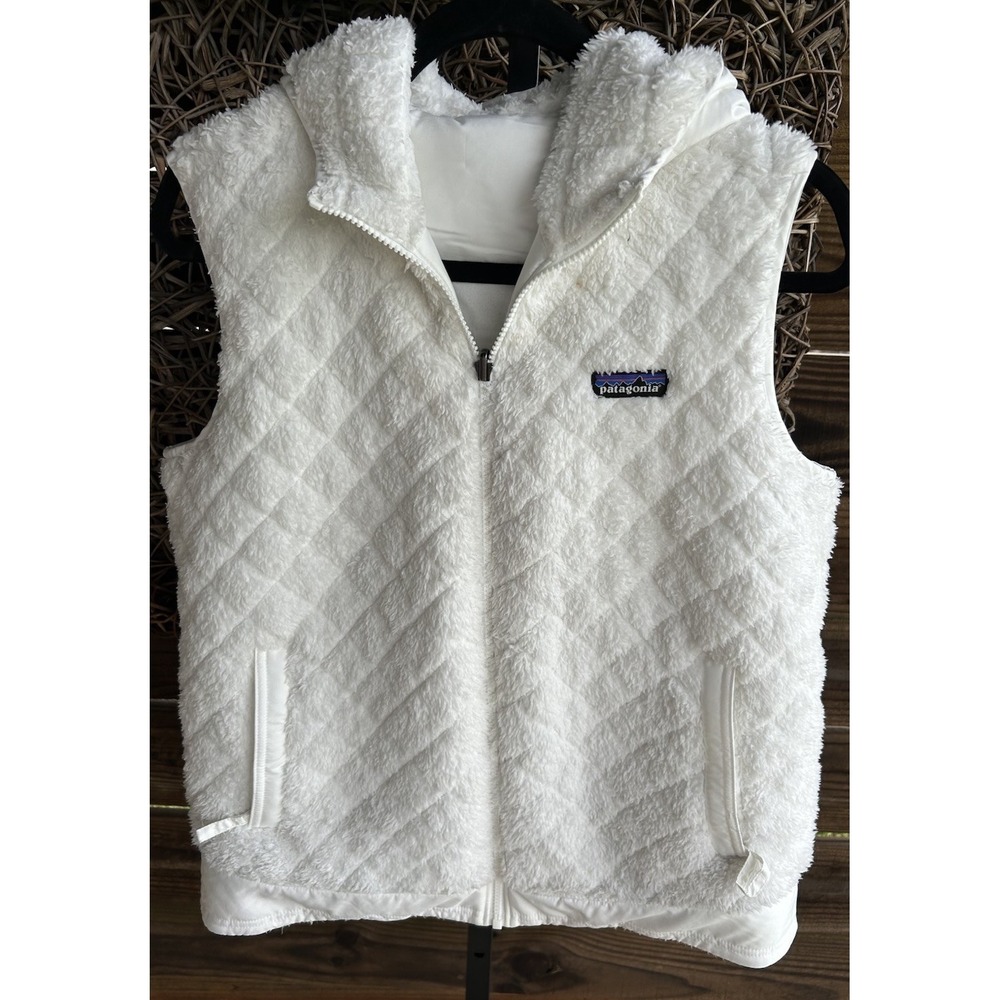 Patagonia Women's Los Gatos Hooded Vest Full Zip White Size M STY25221